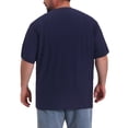 thumbnail image 3 of INSPIRE CHIC Men's Big & Tall Mesh Breathable Crew Neck Short Sleeve Solid Textured T-Shirts 5XL Navy Blue, 3 of 4