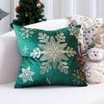 thumbnail image 4 of Christmas Snowflakes Throw Pillow Cover Cushion Cover With Invisible Zipper Closure One Pillow Cover No Pillow Insert, 4 of 5