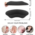 thumbnail image 2 of RUseeN 4 Pairs Premium Heel Pads Inserts Grips, Back of Heel Protectors Cushions Liner Prevent Too Big Shoe from Shoe Slipping,Blisters,Filler for Loose Shoe Fit for Men Women (Pale Apricot+Black), 2 of 7