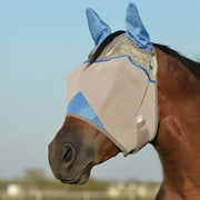 Cashel Crusader Horse Fly Mask with Ears for Charity, Blue, Horse