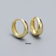 thumbnail image 1 of YHE0179 Pendientes de botón de plata esterlina S925 brillantes con hebilla de oreja de estilo de metal simple Pendientes de personalidad de celebridad de Internet de alto sentido, 1 of 6