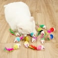 thumbnail image 3 of Cat Toy Mice with Feathers, Catnip-Filled Interactive Fleece Mice Toys for Indoor Cats, Multi-Color, 10-Pack, 3 of 5