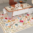 thumbnail image 5 of SARAG Rug For Bedroom Vintage Rug 4'X6' Traditional Floral Rug Cream Color Rug Indoor Non-Slip  Living Room Kitchen Bathroom, 5 of 11