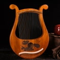 thumbnail image 2 of Lefu 19 Strings Mahogany Lyre Harp Musical Instrument With Tuning Wrench Spare String, 2 of 7
