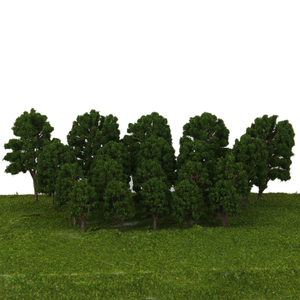 20pcs Train Layout Model Trees 1:75-200 HO N Scale Park Wargame Scenery Layout 