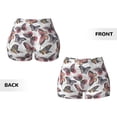 thumbnail image 5 of Lsque Vintage Butterflies Pattern High Waisted Biker Shorts for Women-Tummy Control Fitness Athletic Workout Running Yoga Gym Shorts,Moisture-Wicking-, 5 of 9
