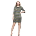 thumbnail image 3 of Womens Geometric Collared Mini Dress, 3 of 4