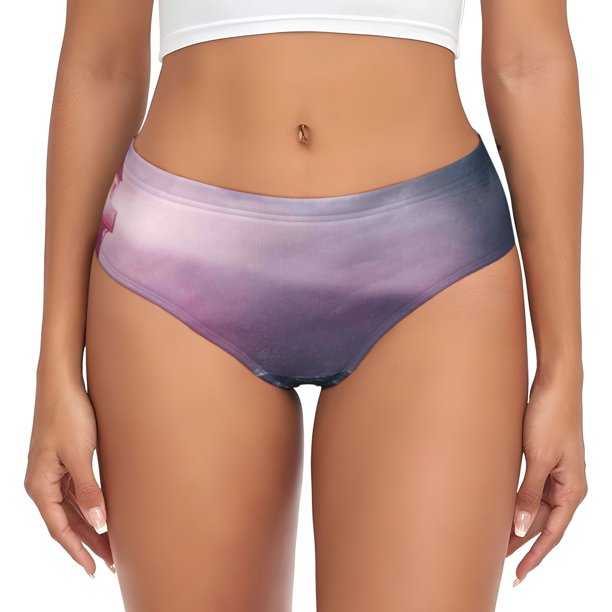 Fotbe lighthouse Waves Torrential Rain Calzones Estampados para Mujer – Ropa Interior de Algodón, Cómoda, Suave y Elástica-X-Large
