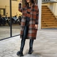 thumbnail image 5 of Busydd Jackets for Women Casual Comfy Lapel Button Long Sleeve Shirts for Women Fashion Long Plaid Jackets with Pockets S, 5 of 5