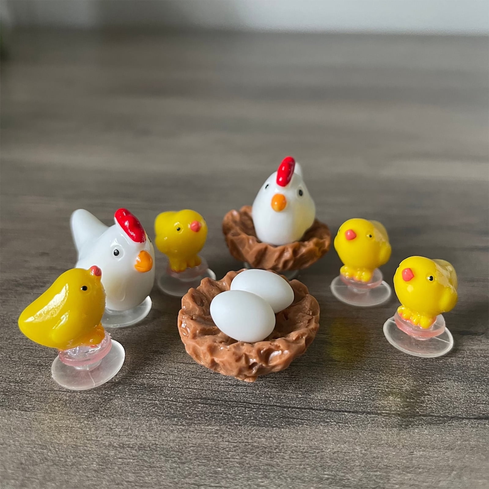 10Pcs Small Yellow Chicken Shoe Charms, Fufafayo Easter Chicken Shoe Charms, Jibbitz Shoe Decorations, Resin Garden Clog Charms for Women andGirls, Cute Shoe Accessories for Party, Gifts or Everyday
