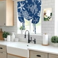 thumbnail image 5 of Navy Blue Coastal Tie Up Curtains for Windows, Adjustable Balloon Window Shades, Nautical Beach Starfish Coral Summer Kitchen Window Treatments Adjustable Roll Up Curtain for Basement/Nursery 52"x45", 5 of 8