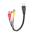 thumbnail image 2 of 3Pc USB Male Plug to 3 RCA Female Adapter Audio Converter Video Av A/V Cable USB to RCA Cable, 2 of 6