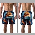 thumbnail image 3 of luoweisi Men's Beach Shorts Quick Dry Swim Trunks with Mesh Lining Chameleon Astronaut 2XL, 3 of 5