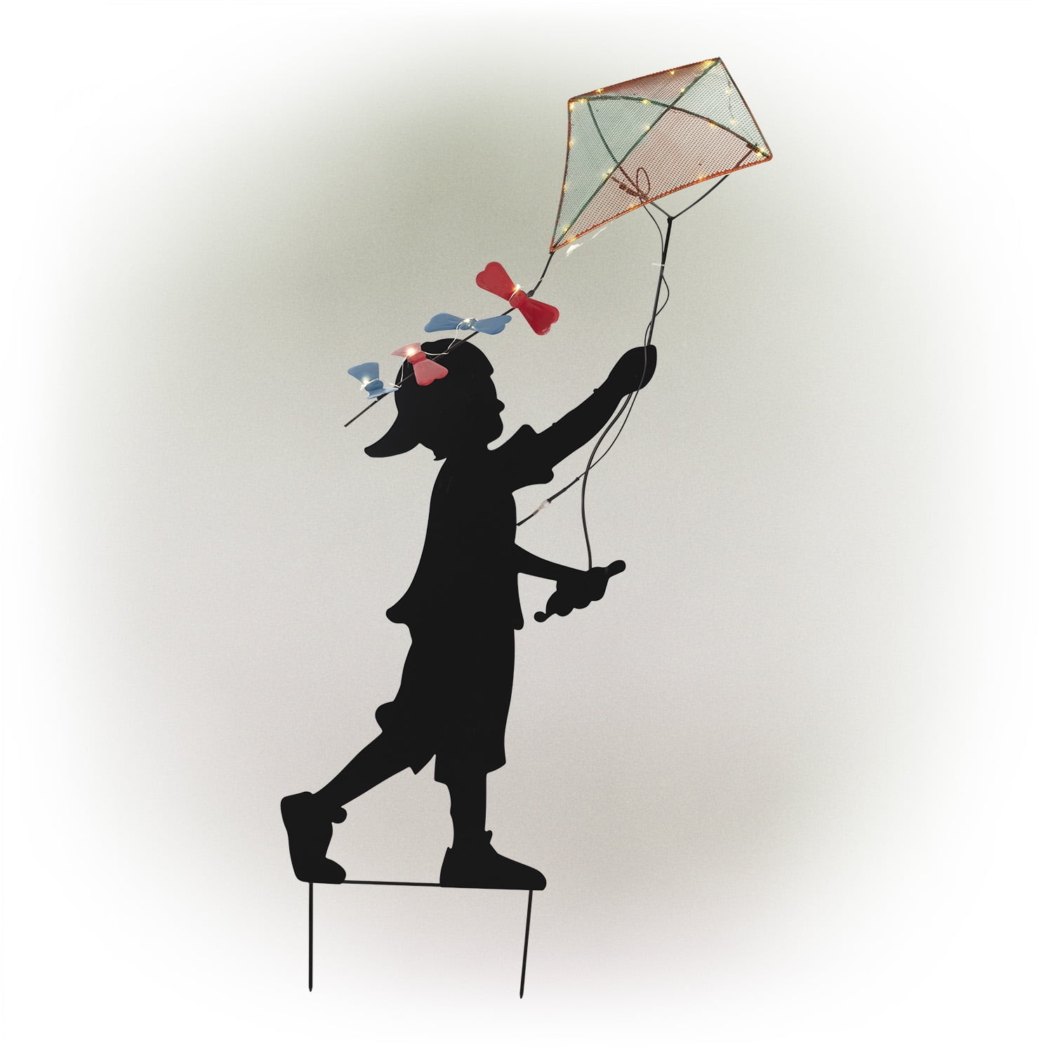 Alpine Solar Boy Silhouette Flying Kite Décor, 41 Inch Tall Walmart