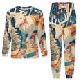 thumbnail image 3 of Christmas Holiday Deer Men's Pajama Set Sleepwear Pjs Lightweight Long Sleeve Crewneck Shirts and Bottoms Soft Comfy Sleep Sets 3XL, 3 of 5