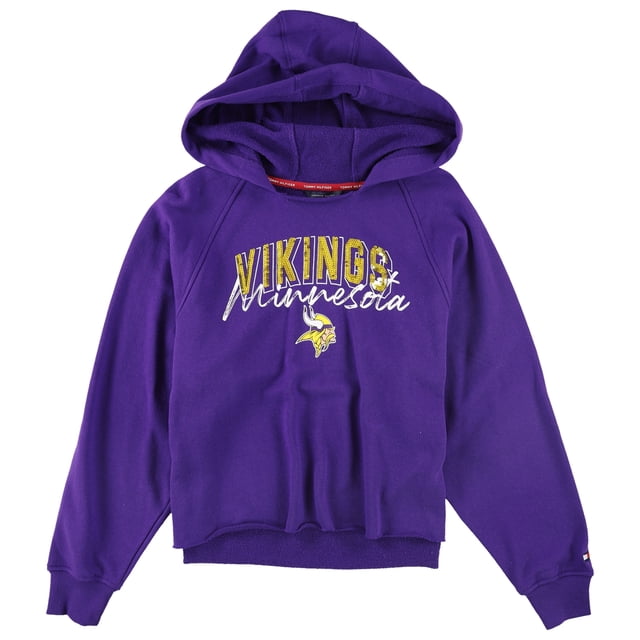 Sudadera con capucha Tommy Hilfiger Minnesota Vikings morado pequeño