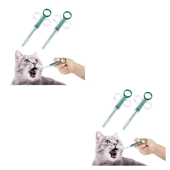greeniant 2pcs pet feeding tools kit universal convenient household safety dispensers feeder liquid shop pills pushtype handheld 2conjunto