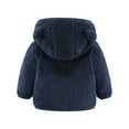 thumbnail image 3 of GYRATEDREAM Newborn Infant Baby Boys Girls Fleece Hooded Jacket Coat with Ears Todder Kids Outwear Coat Zipper Up Warm Winter Outwear for 6M-6Y, 3 of 10