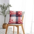 thumbnail image 5 of Yiaed Heart Plaid Print Pillow Covers Super Soft Decorative Square Throw Pillow Covers Case Cushion Covers for Sofa Couch Bedroom Car Decor（No pillow core）-16"x16", 5 of 7