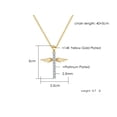 thumbnail image 3 of Angel Wings Cross Necklace Gold Layered Cubic Zirconia Choker Necklace Jewelry-95-CC, 3 of 4