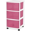 Sterilite 3-Drawer Medium Cart, Set of 2