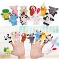 thumbnail image 1 of 10pcs/set Plush Toys Happy Family Fun Cartoon Animal Finger Puppet Hand Children Toy Gift Figure, 1 of 4