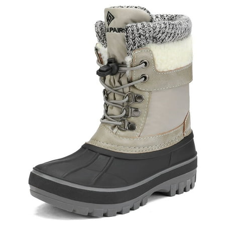 

Dream Pairs Toddlers Kids Boys Girls Winter Snow Boots Waterproof Outdoor Shoes KMONTE-1 LT GREY Size 5