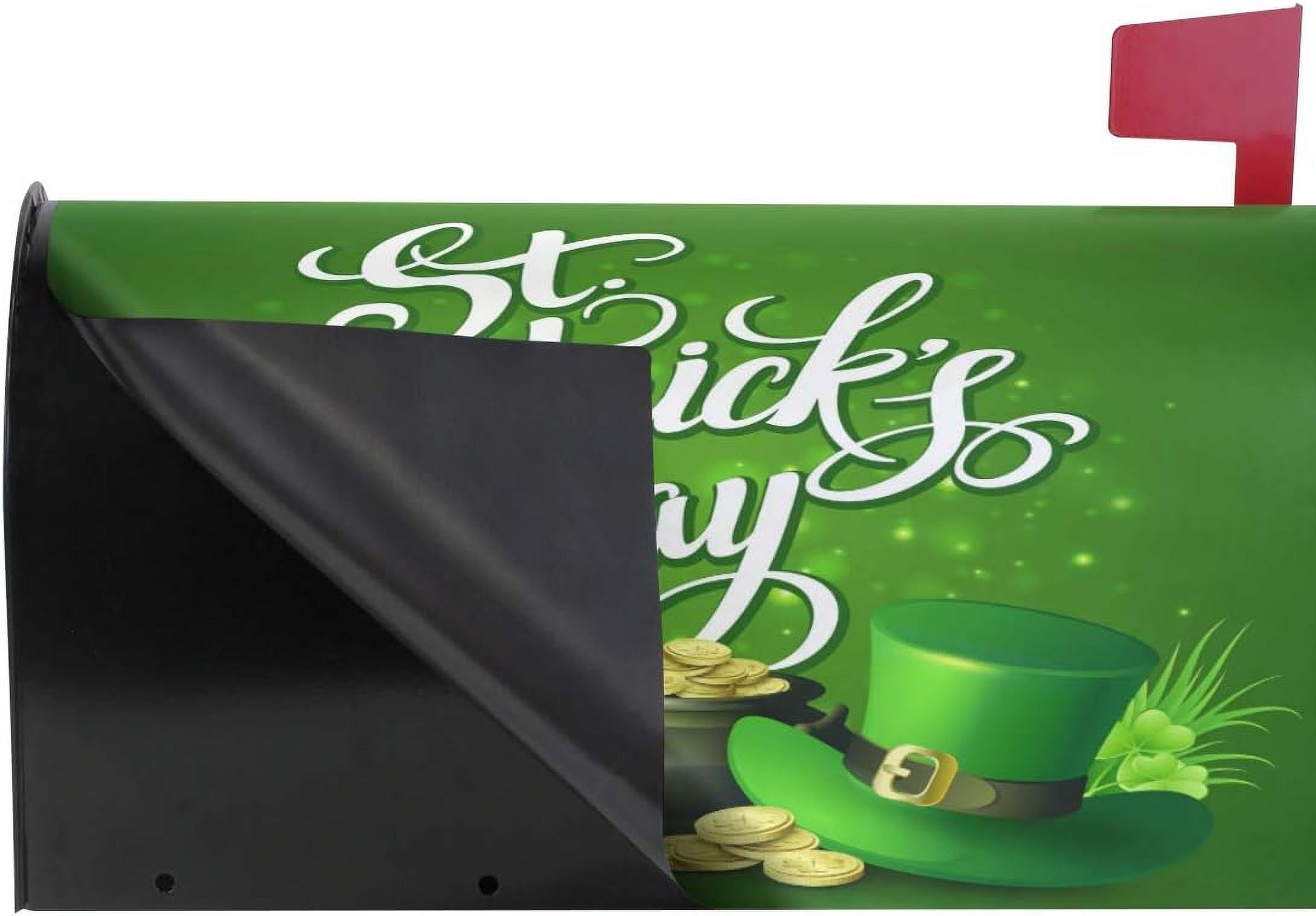 St Patrick''s Day Magnetic Magnetic Mailbox Cover Standard Size for Garden Yard Outdoor Decorations-18 x 20.8"