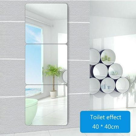 1pc Acrylic Mirror Sheets Wall Stickers Decals Frameless Full Set Length Gym L And Stick Mirrors For Bathroom Bedroom Canada 1pc Acrylic Mirror Sheets Wall Stickers, Frameless Gym Mirror Canada