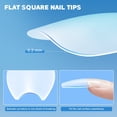 thumbnail image 3 of HLONK Square Nail Tips Full Cover Clear Extensions for Gel Polish Manicure Practice Resilient Material Easy to Apply, 3 of 7