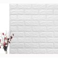 thumbnail image 3 of Paneles de pared de papel tapiz 3D autoadhesivos - Revestimiento de pared moderno con aspecto de piedra - Instalación rápida y fácil (1x pieza, blanco) Namotu ZH-194, 3 of 7