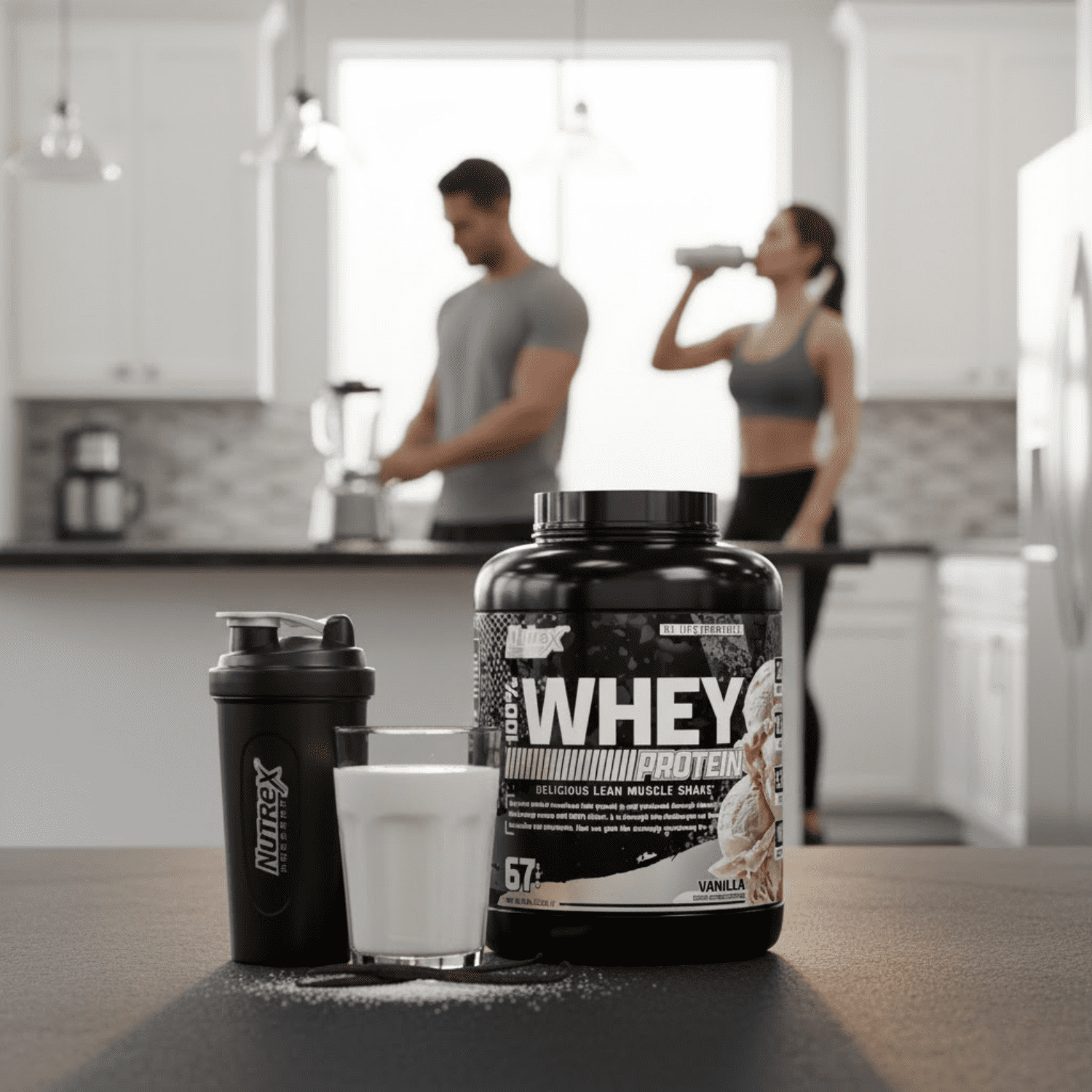 Nutrex Research 100% Whey Protein Powder Concentrate and Isolate Vanilla 5lb
