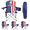 Flag, variant on CycloneSound 2-Pack Premium Portable Folding Camping Chairs with Can Cooler, Storage Pocket, Navy