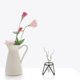 thumbnail image 2 of 1 jarrón de vidrio con soporte de hierro para arreglos florales, botella, decoración del hogar, 2 of 5