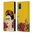 thumbnail image 1 of Head Case Designs Officially Licensed Frida Kahlo Red Florals Portrait Leather Book Wallet Case Cover Compatible with Samsung Galaxy A51 (2019), 1 of 6