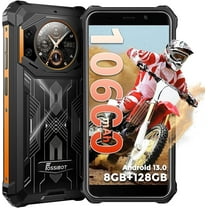 FOSSiBOT F101 Pro Rugged Call Phone Unlocked,Waterproof Smartphone ,15 128GB/1TB Storage,4G Dual SIM OTG Octa-core 18W10600mAh 123dB Loud Volume Phone 5.45" 24MP 8MP Camera,2025 Orange