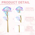 thumbnail image 3 of Uxcell 6 Pcs 24K Colorful Gold Rose, Artificial Roses Flowers Eternal Crystal Flower Gift for Mother's Day Thanksgiving Valentine's Day Anniversary Birthday Party, Rainbow White/Purple, 3 of 7