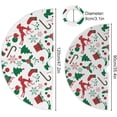 thumbnail image 3 of FMSHPON Snowflake Santa Xmas Tree Xmas Christmas Tree Skirt Stand Mat for Holiday Party Decoration Indoor Outdoor 48 inches, 3 of 6