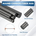 thumbnail image 3 of Uxcell 2Pcs Varillas de Fibra de Carbono, 10mm Diámetro 204mm Longitud, 3 of 7