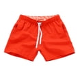 thumbnail image 2 of zeranth Casual Solid Color Summer Beach Shorts Pants Men Drawstring Swimming Trunks, 2 of 6