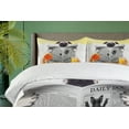 thumbnail image 4 of Ambesonne Pug Duvet Cover Sets, Pug Reading News Daily Dog, 2-King, Pale Brown Yellow Orange, 4 of 7