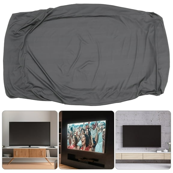 PartyKindom Indoor Dark Grey TV Cover Protective Elastic  Screen Dust Prevention