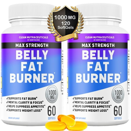 Belly Fat Burner Pills - CLA - Conjugated Linoleic Acid Softgels - Slim Stomach & Abdominals - Natural & Keto Diet Friendly Weight Loss Supplement for Men & Women - 120 Servings - 2 (Best Way To Stomach Fat)