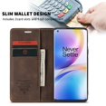 thumbnail image 3 of Dteck Wallet Case For OnePlus 8 Pro, Premium PU Leather Wallet case Magnetic Flip Folio [Kickstand Feature] with ID & Credit Card Pockets, Coffee, 3 of 6