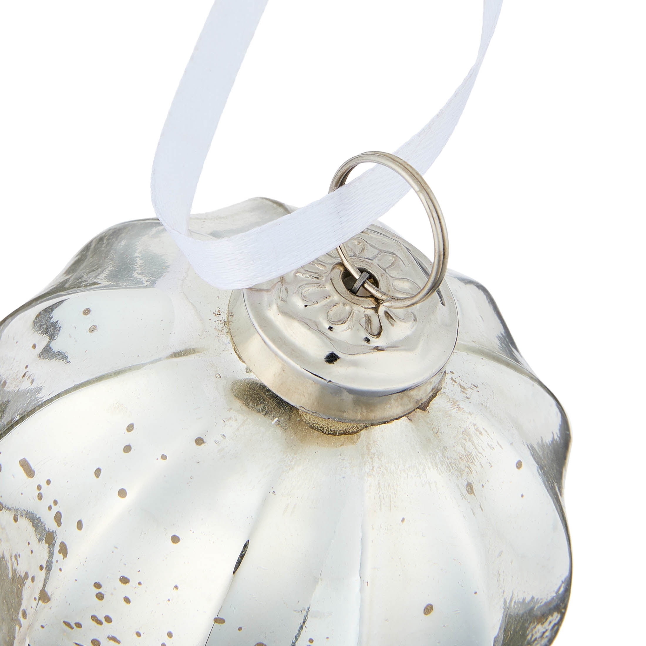 6-Count Silver Mercury-Style Glass Ball Christmas Ornaments, 3.3", by Holiday Time