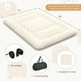 thumbnail image 3 of Costway Full Futon Mattress Japanese Floor Sleeping Pad Washable Cover Carry Bag Beige, 3 of 9