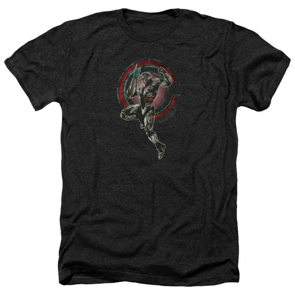 Justice League Movie - Cyborg - Heather Short Sleeve Shirt - Medium
