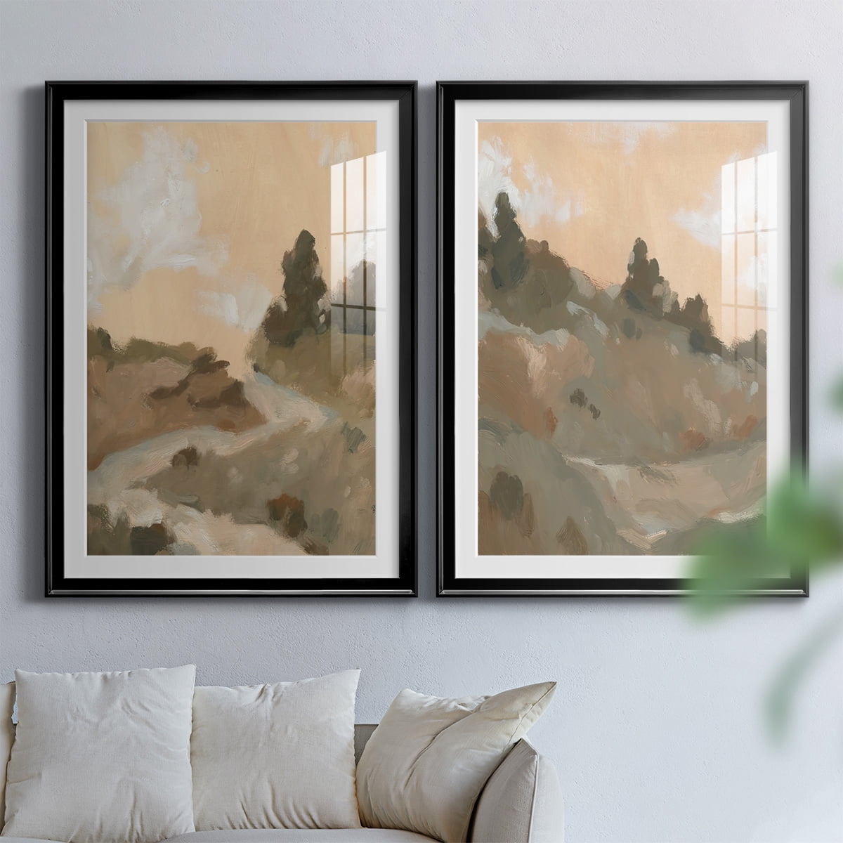 Wexford Home Hillside Walking Path I Premium Framed Print, 26.5" x 36.5" - Ready to Hang, Black (Set of 2)