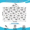 thumbnail image 2 of White Cow Milk Cow Pattern Hooded Bath Towel，50"x30" for Ages 3 To 12 Kids, Quick Dry Lightweight Soft Microfiber Hood Beach Towel Cover Up for Kids, 2 of 7