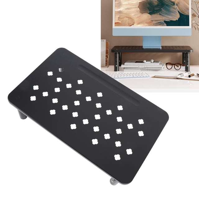 Computer Monitor Stand Riser, Prevent Overheating High Stability Easy Assembly TV Riser Desktop Stand for Printer